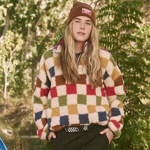 The Great + Eddie Bauer Multicolor Plush Fleece 1/4 Zip Pullover